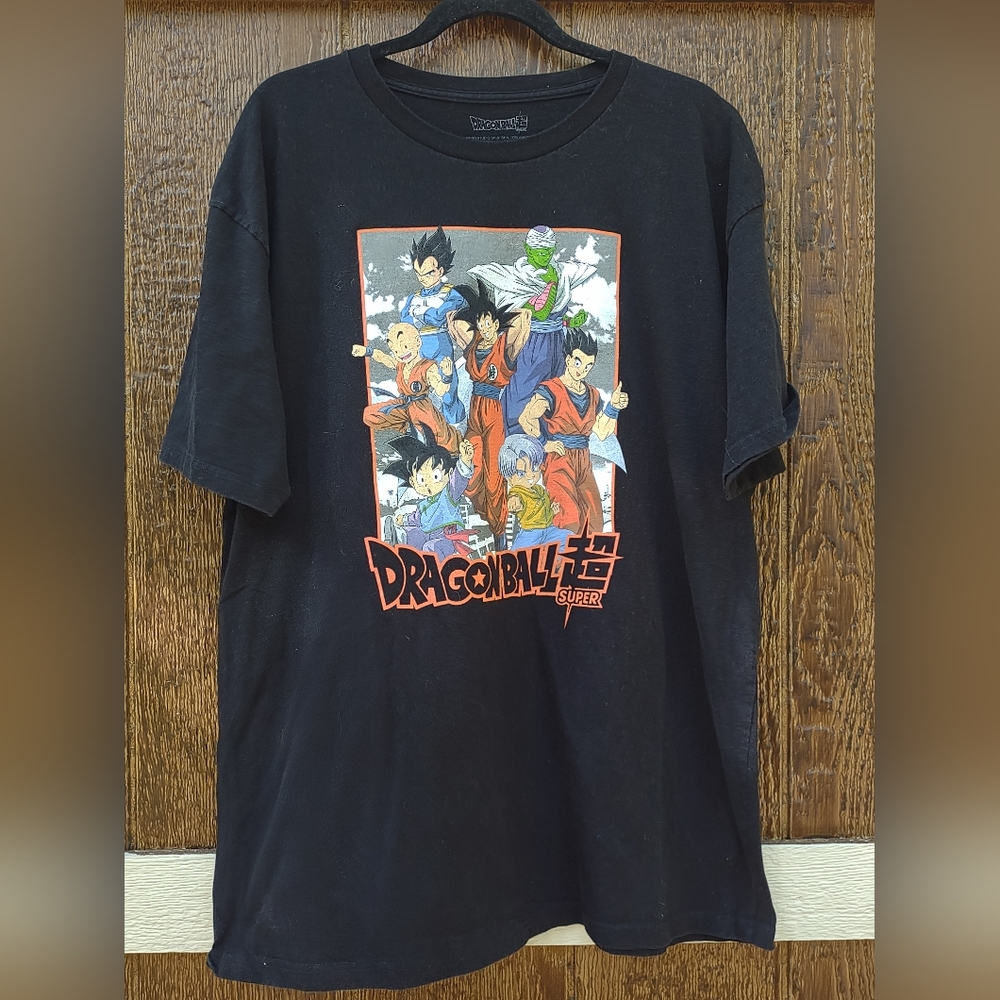 Dragon Ball Super Official Mens Black Toei Animation Crunchy Roll T-Shirt 2XLT